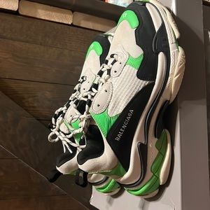Balenciaga, triple S green, and black size 10 USA , 43E